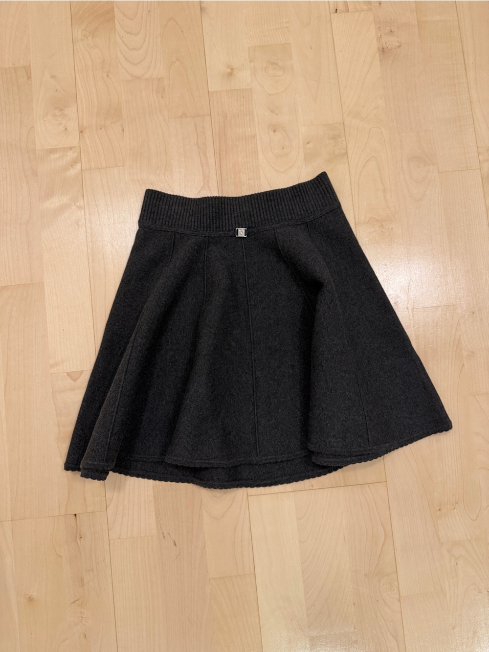 Fleur du Mal charcoal Knit FlaredSkirt
